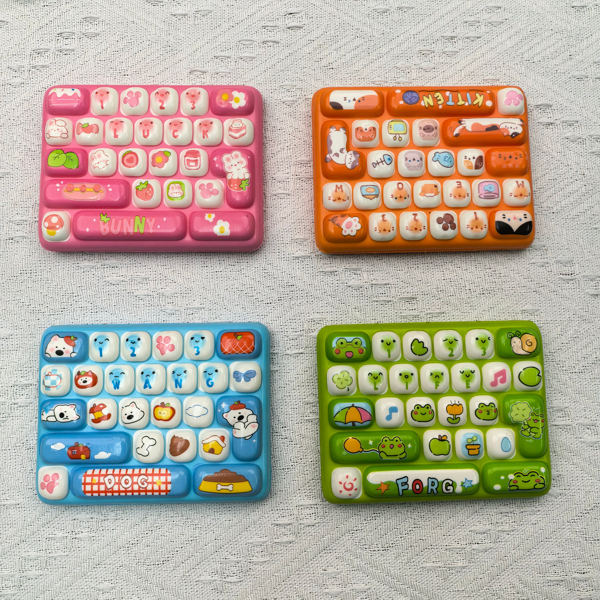 Animal keyboard squishy real product photo