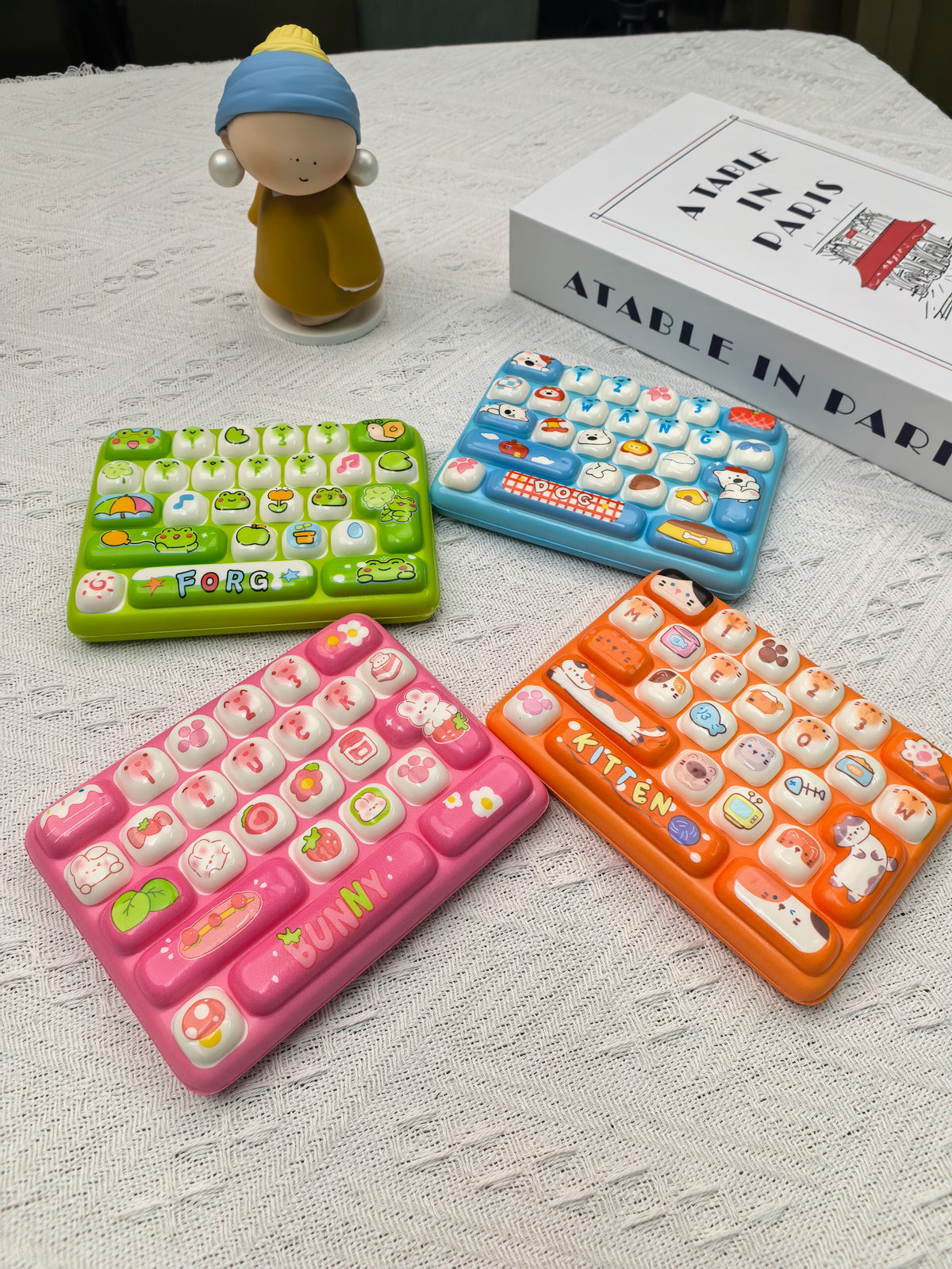 Animal keyboard squishy real product photo