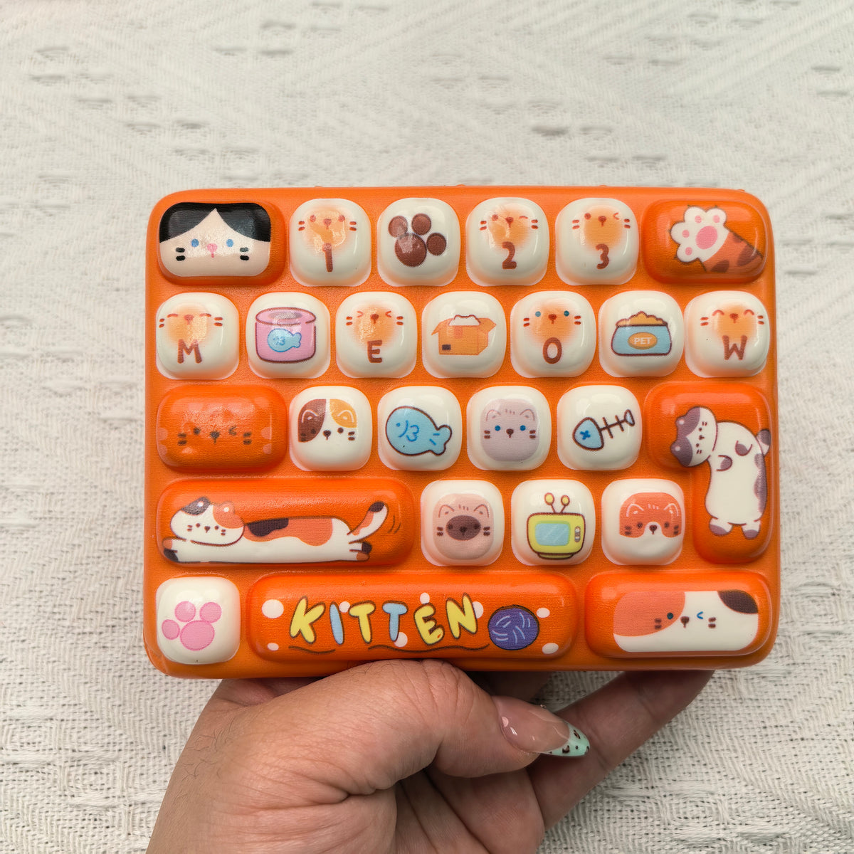 Animal keyboard squishy real product photo