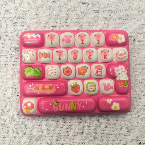 Pink Bunny animal keyboard squishy