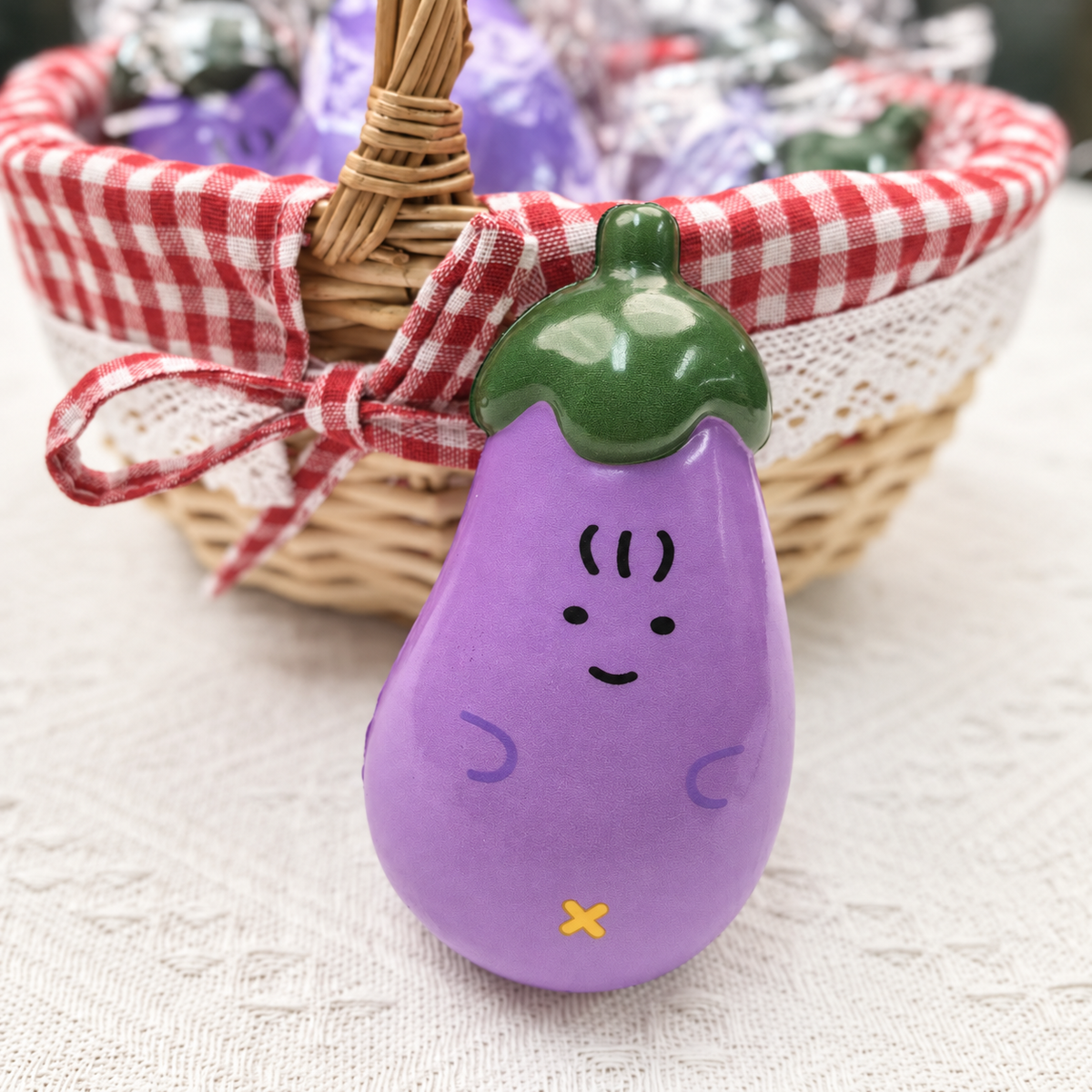 Eggplant Squishy – Slow-Rising Stress Relief Toy
