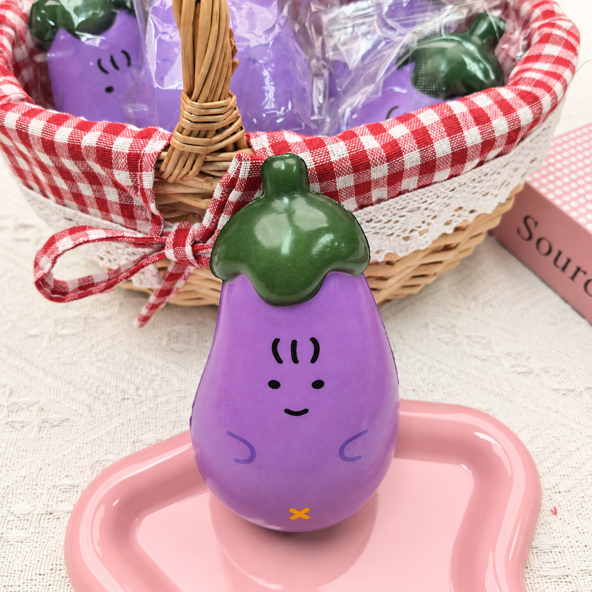 Eggplant Squishy – Slow-Rising Stress Relief Toy