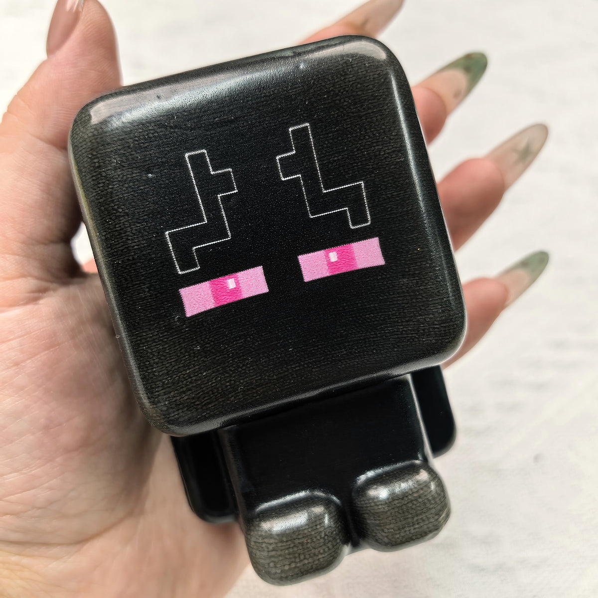 Minecraft-style five-piece PU squishy set. Detail or group view; decorative props are not included.