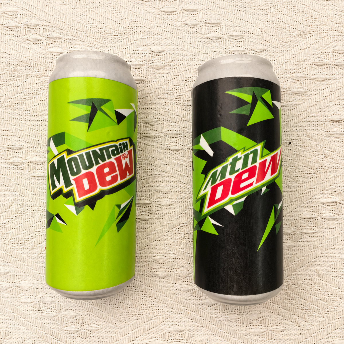 Soda can squishy product photo, warm natural lighting