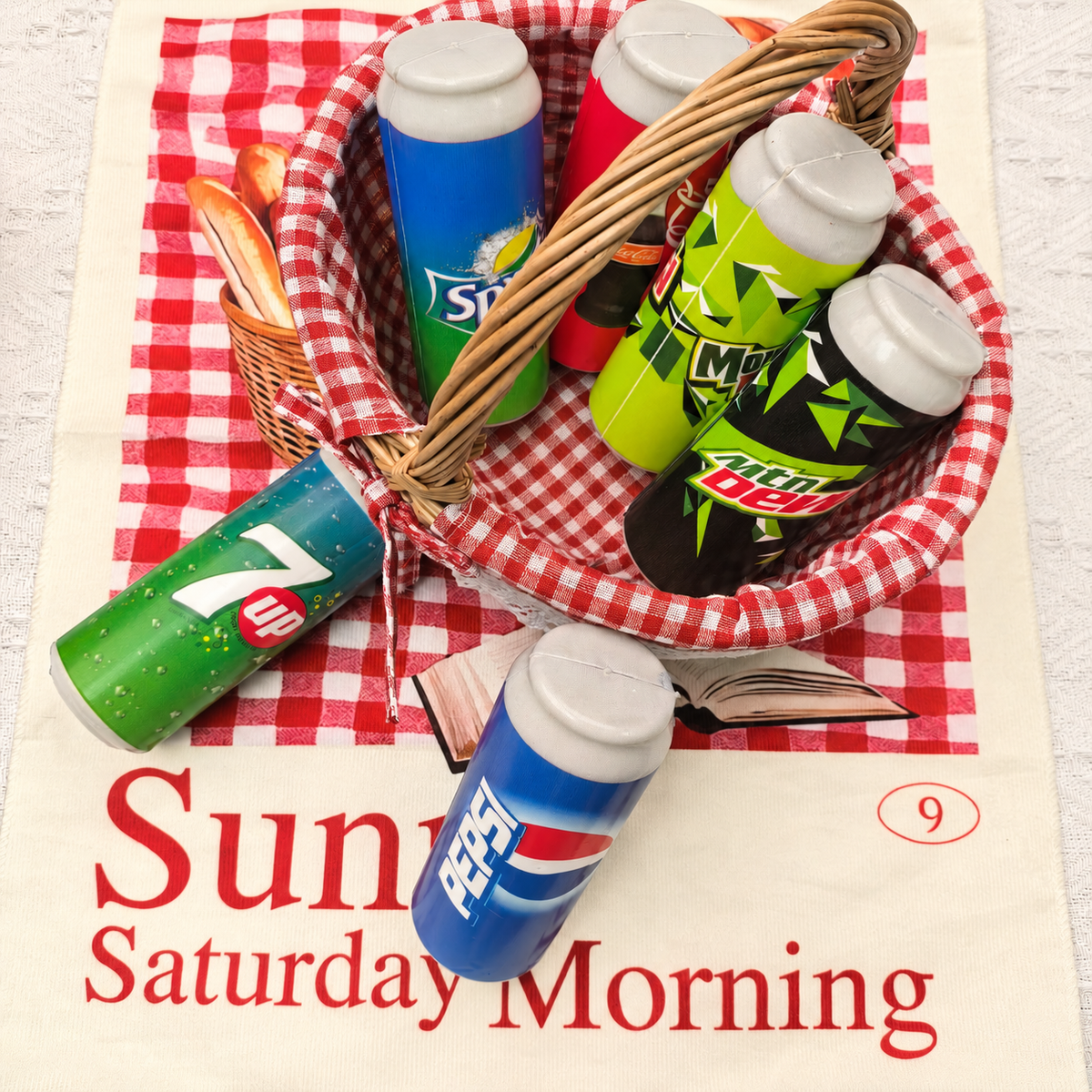 Soda can squishy set lifestyle photo, props not included