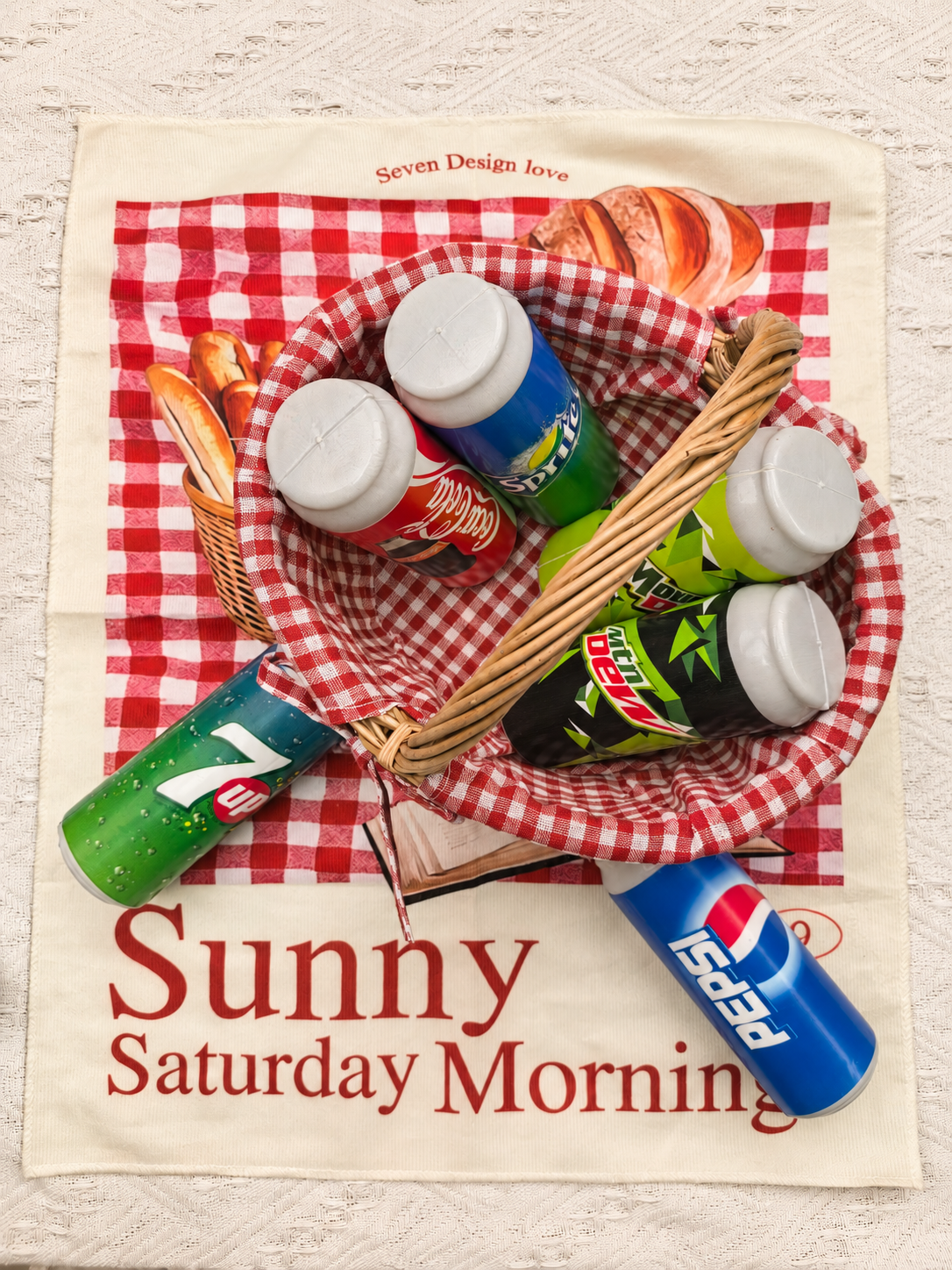Soda can squishy set lifestyle photo, props not included